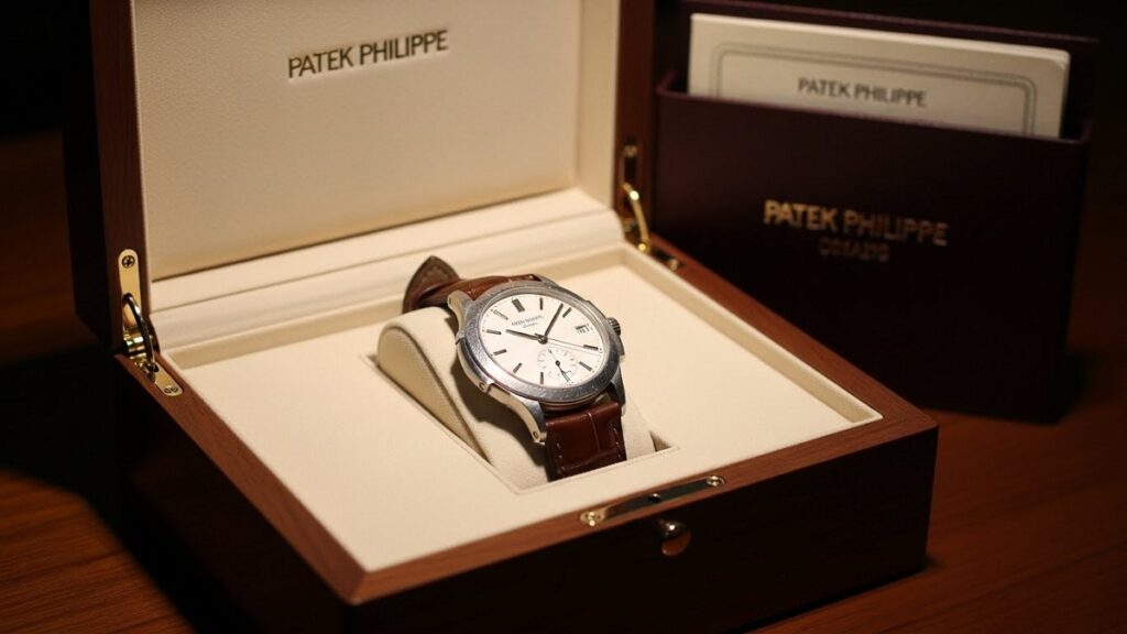 一生モノとして迎え入れられる、箱に入ったパテック フィリップの中古カラトラバ。