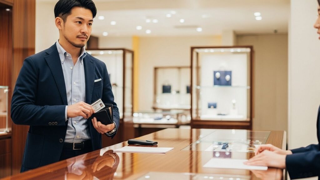 本人確認書類とクレジットカード提示