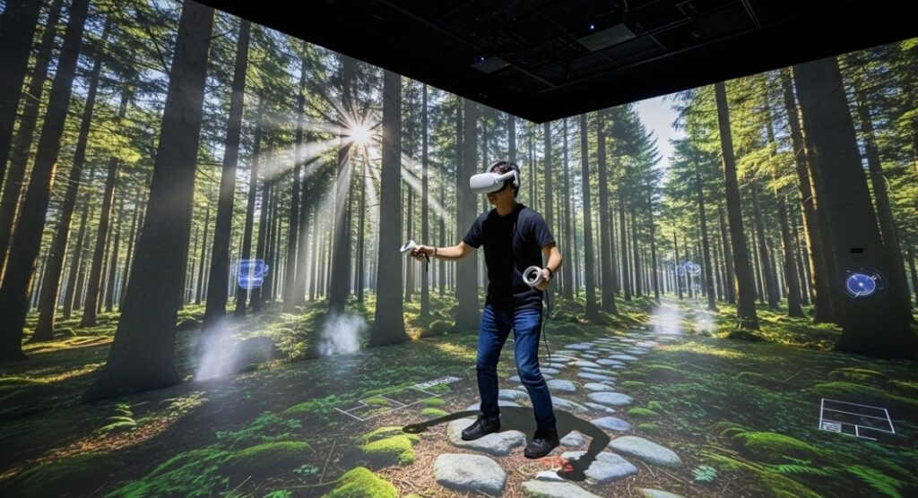 ジュウ渓谷の森を再現した没入型VR体験の魅力